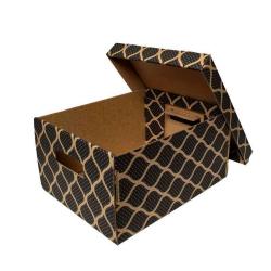 35x27x18cm Schwarze Box - Ziplock Box Kraft